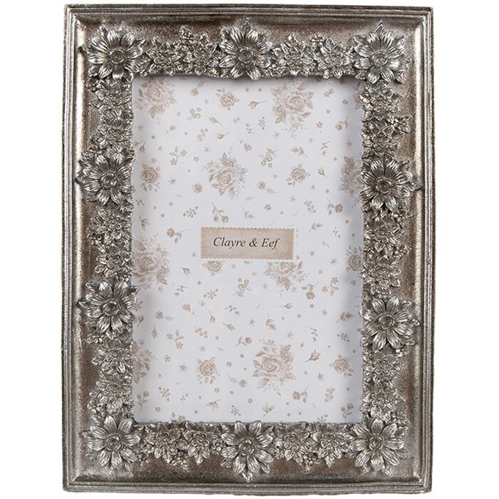 Clayre & Eef 2F1181 Portafoto Argento 15x2x20 cm 10x15 cm Design Vintage