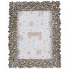 Clayre & Eef 2F1183 Cornice per foto color argento 18x2x23 cm Design floreale retrò