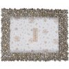 Clayre & Eef 2F1183 Cornice per foto color argento 18x2x23 cm Design floreale retrò
