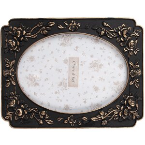 Clayre & Eef 2F1184 Portafoto Nero Vintage 13x18 cm 17x2x22 cm