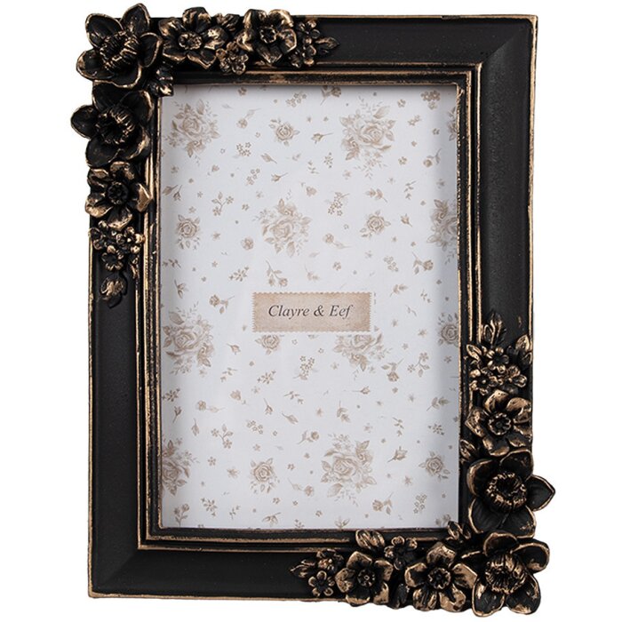Clayre & Eef 2F1186 Portafoto nero 15x2x20 cm stile vintage boho