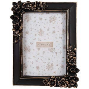 Clayre & Eef 2F1186 Portafoto nero 15x2x20 cm stile vintage boho