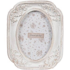 Clayre & Eef 2F1187 Portafoto Bianco 10x2x12 cm 6x9...