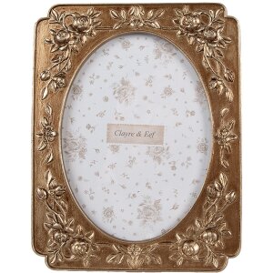 Clayre & Eef 2F1189 Portafoto color oro 14x2x19 cm...