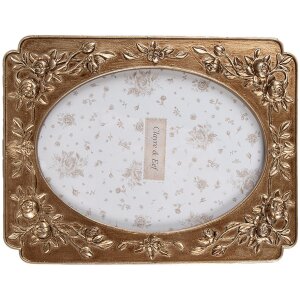 Clayre & Eef 2F1189 Portafoto color oro 14x2x19 cm per foto 10x15 cm