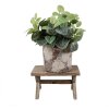 Clayre & Eef 6H2315 Tavolo per piante in legno marrone 24x13x14 cm Stile bohémien