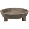 Clayre & Eef 6H2316 Ciotola decorativa in legno marrone Ø 22x7 cm Stile boemo