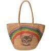 Juleeze JZBG0300 Borsa da spiaggia Boho Brown 44x27x30 cm Sintetico motivo gatto