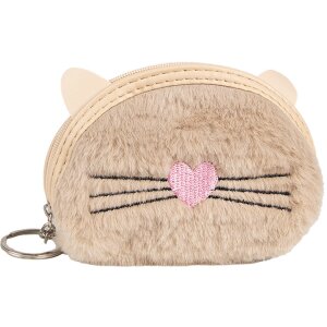 Juleeze JZWA0214 Portafoglio motivo gatto beige 12x2x9 cm