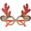 Clayre & Eef 65676 Bicchieri con corna rosso oro 19x3x15 cm Natale