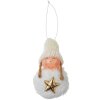 Clayre & Eef 65679W Decorazione Appendino Angelo Ø 5x9 cm Bianco