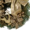 Corona di Natale Clayre & Eef Verde Oro Ø 30x7 cm Decorazione in plastica
