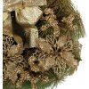 Clayre & Eef 65771 Decorazione corona di Natale oro Ø 30x7 cm