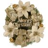 Clayre & Eef 65773 Corona di Natale color oro verde Ø 30x8 cm plastica