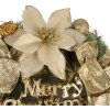 Clayre & Eef 65773 Corona di Natale color oro verde Ø 30x8 cm plastica