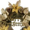 Clayre & Eef 65774 Decorazione Corona di Natale color oro Ø 40x10 cm
