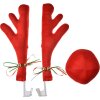 Clayre & Eef 65684 Decorazione Corna e naso per auto 25x6x41 cm