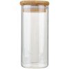 Clayre & Eef 6GL4910M Barattolo con coperchio Vetro trasparente Bambù Ø 5x13 cm