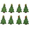 Clayre & Eef 65639 Morsetto con albero di Natale set 8 2x1x4 cm