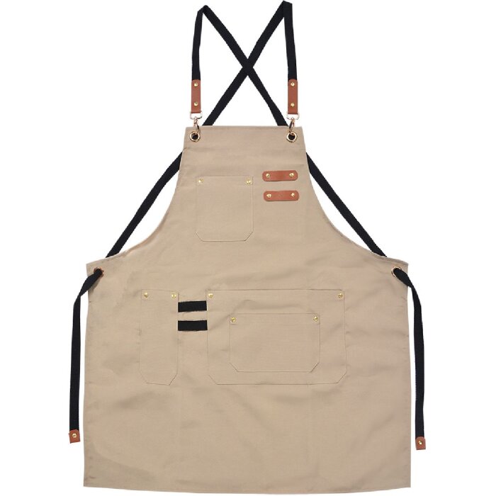 Clayre & Eef KT041.040BE Grembiule Beige 75x66 cm