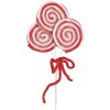 Clayre & Eef 65854 Decorazione Lecca Lecca 15x1x30 cm rosso bianco plastica