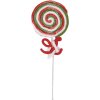 Clayre & Eef 65855 Lecca-lecca decorazione natalizia 10x1x42 cm Rosso Bianco Verde