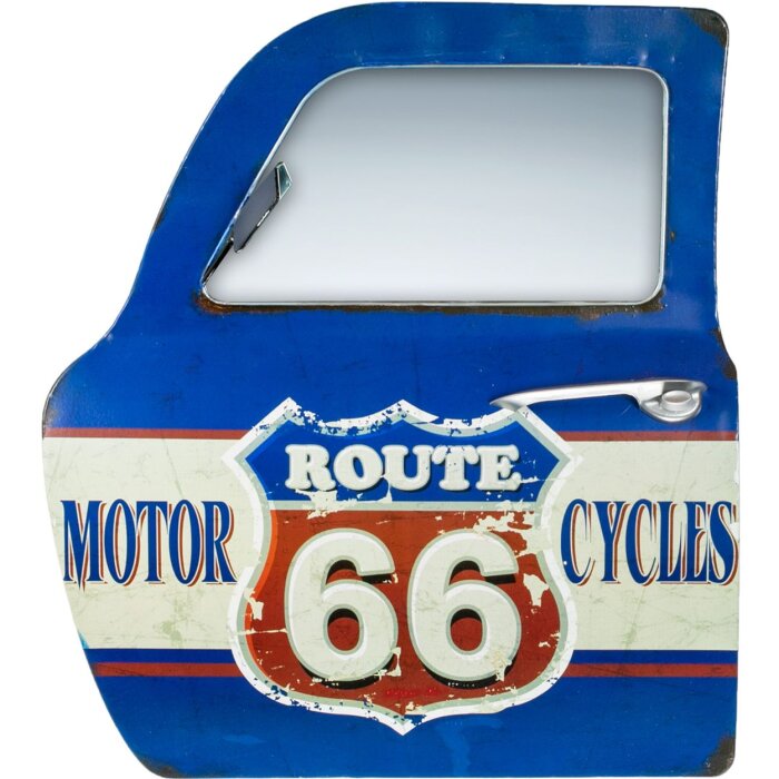 ZEP decorazione metallica retro porta auto design Route 66 41x47x5 cm look vintage