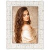 Cornice in resina ZEP Sabletes 13x18 cm bianco vintage con supporto