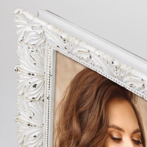 Cornice in resina ZEP Sabletes 15x20 cm bianco effetto vintage