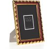 Cornice ZEP Perpignan in resina rosso-oro 10x15 cm Design antico