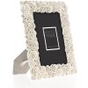 ZEP Cornice per ritratto rosa 15x20 cm Decorazione rosa in resina sintetica bianca