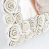 ZEP Cornice per ritratto rosa 15x20 cm Decorazione rosa in resina sintetica bianca