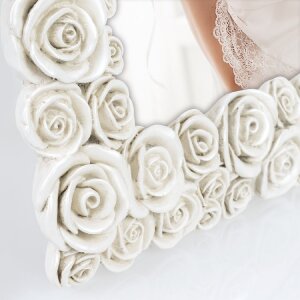 ZEP Cornice per ritratto Rose White 20x25 cm in resina sintetica con decorazione a rose