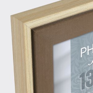 Portafoto in legno ZEP Bochum 15x20 cm colore A vetro trasparente aspetto legno naturale