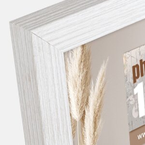 Cornice in legno ZEP sala 13x18 cm profilo blocco bianco con vetro trasparente