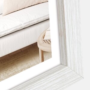 Cornice in legno ZEP sala 13x18 cm profilo blocco bianco con vetro trasparente