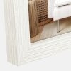 Cornice in legno ZEP sala 13x18 cm profilo blocco bianco con vetro trasparente
