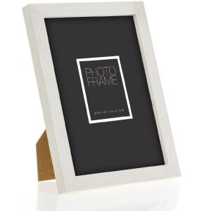 Telaio in legno ZEP sala 15x20 cm profilo blocco bianco vetro trasparente per appendere in piedi