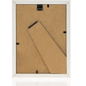 ZEP cornice in legno sala 20x30 cm bianco vetro trasparente supporto a parete