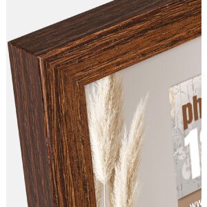 Telaio in legno ZEP sala 15x20 cm marrone vetro trasparente profilo blocco