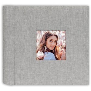 Album slip-in ZEP grigio Aura 200 foto 11x16 cm con campi...