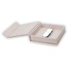 ZEP USB Box Modena Linen beige 11x11x3 cm con foto ritagliata senza chiavetta USB