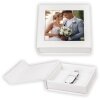 ZEP USB Box Alba Bianco Foto ritagliate 9x9 cm 11x11x3 cm senza chiavetta USB