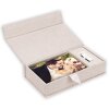 ZEP USB photo box Lodi crema copertina in lino 23x12 5x5 cm senza chiavetta USB
