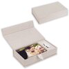 ZEP USB photo box Lodi crema copertina in lino 23x12 5x5 cm senza chiavetta USB