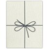 ZEP Box Piacenza B 26x26x4 cm Scatola regalo in carta con fiocco grigio
