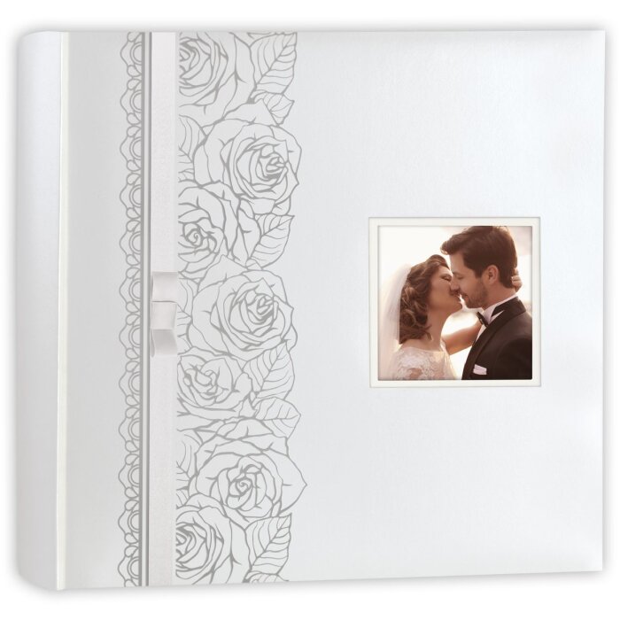 ZEP Album fotografico di matrimonio Margaret Bianco 32x32 cm 100 pagine motivo rosa