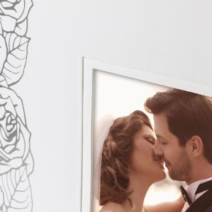ZEP Album fotografico di matrimonio Margaret Bianco 32x32 cm 100 pagine motivo rosa