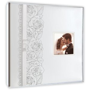 ZEP Album fotografico di matrimonio Margaret Bianco 32x32 cm 100 pagine motivo rosa