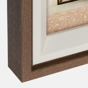 ZEP Bologna cornice marrone 18x24 cm MDF effetto legno vetro trasparente